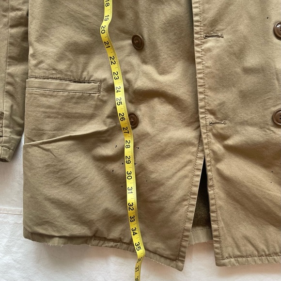 Men’s Large NSF + GAP Khaki Tan Pea Coat Jacket - Picture 7 of 8